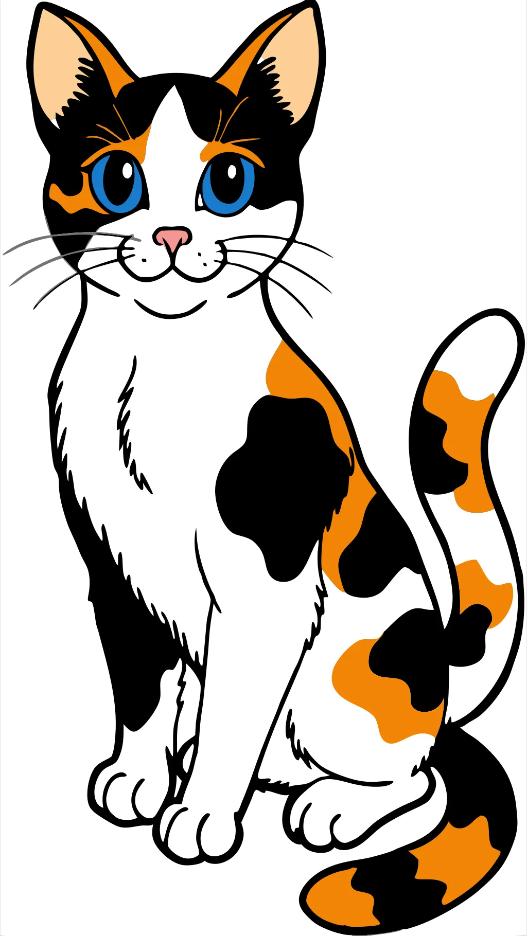 coloriages calico chat